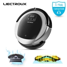 LIECTROUX Robotic Vacuum Cleaner B6009 2D Map & Gyroscope Navigation,with Memory,suction 3000 pa,Virtual Blocker,UV Lamp,Wet Mop