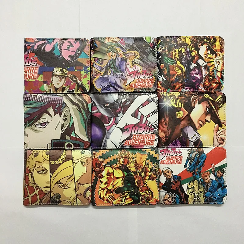 

JOJO's wonderful adventure wallet for both men and women in color with a short leather wallet