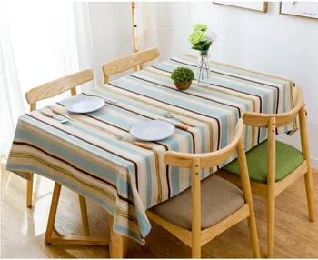 

Tablecloth Nordic Simple Modern Striped Table Cover Literary Living Room Coffee Table Cloth For Hotel Party Banquets