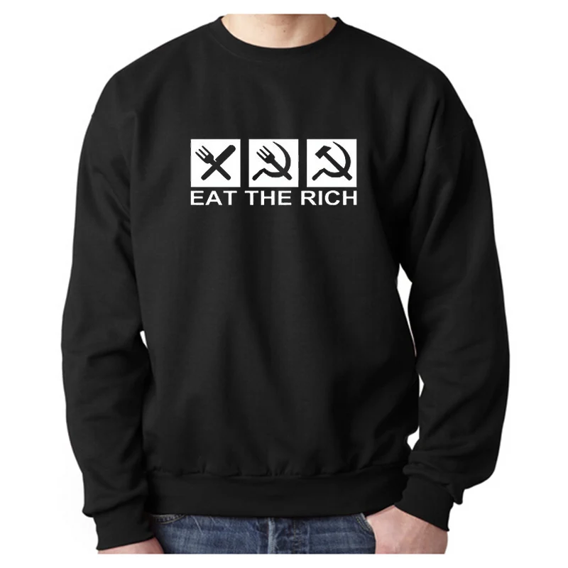 EnjoytheSpirit الرجال البلوز أكل الغنية للجنسين Crewneck الدافئة هوديس أزياء الشتاء Antumn ارتداء نوعية جيدة