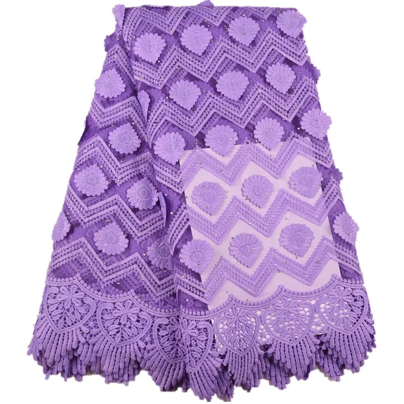 

Lilac Purple Milk Silk Lace Fabric Applique French Lace Fabric With Stones High Quality 2019 African Lace Fabric For Dress S1577