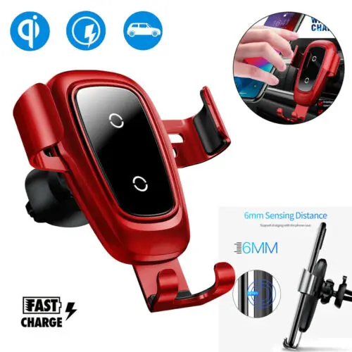 

Fast Qi Wireless Car Charger Aluminum Alloy CD Slot Mount Holder for Samsung iPhone Huawei Wireless Charging 3B24