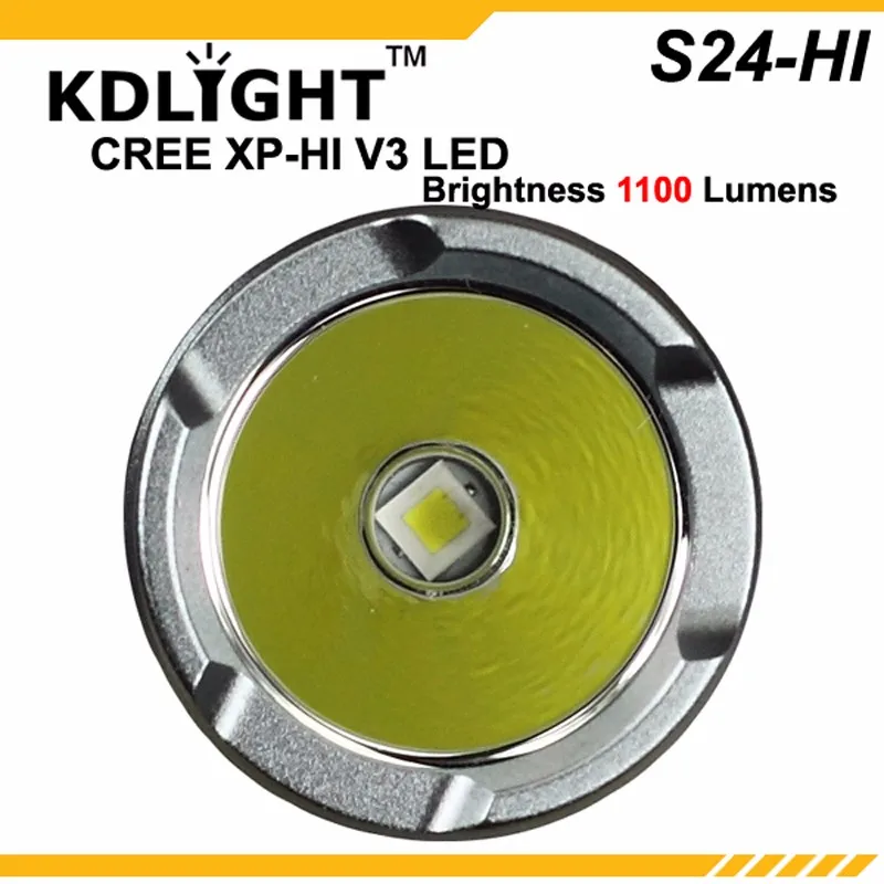 kdlitker S24-HI Cree XP-L HI V3 белый 6500 K/нейтральный белый 4500 к/теплый белый 3000 К 1100 люмен 3-режимный светодиодный фонарик