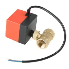 DC 24 V моторизованный шаровой клапан G3/" DN20 2 Way Латунь моторизованный шаровой клапан с приводом для кондиционера воздуха tapones Válvula