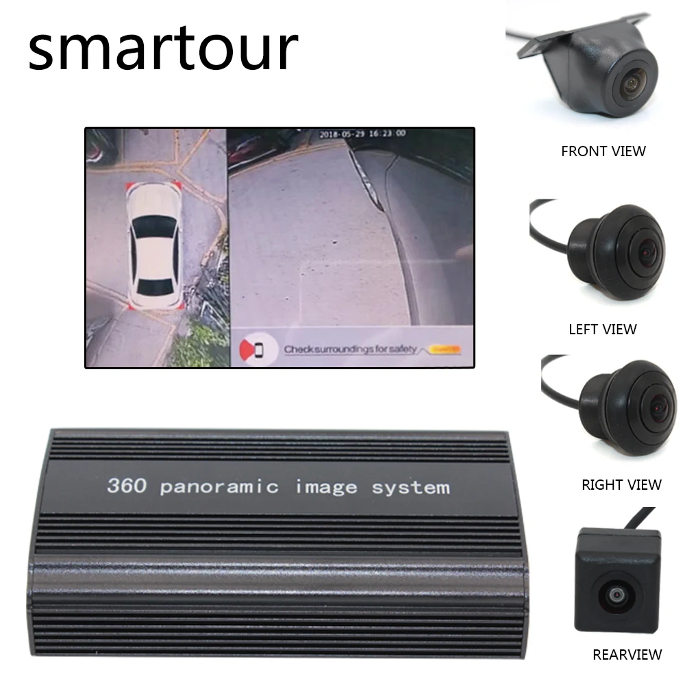 

4-CH DVR recorder with G sensor HD 360 degree surround bird's eye view system panoramic camera