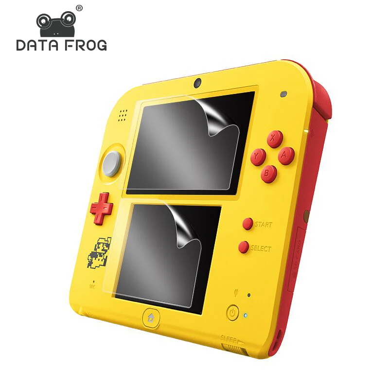 

DATA FROG 1Set Transparent HD Screen Protectors For Nintend 2DS Clear Touch Protect Protective Top + Bottom Seal Film