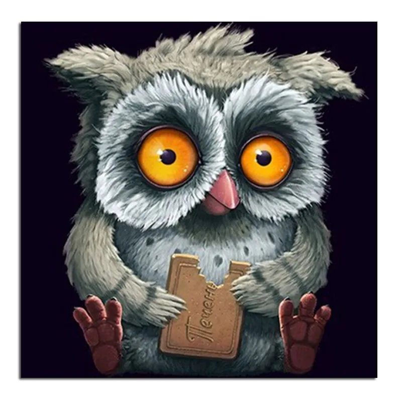 

cartoon Owl 40x40 3D diy diamond painting wall sticker diamond mosaic cross stitch needlework embroidery diamond embroidery