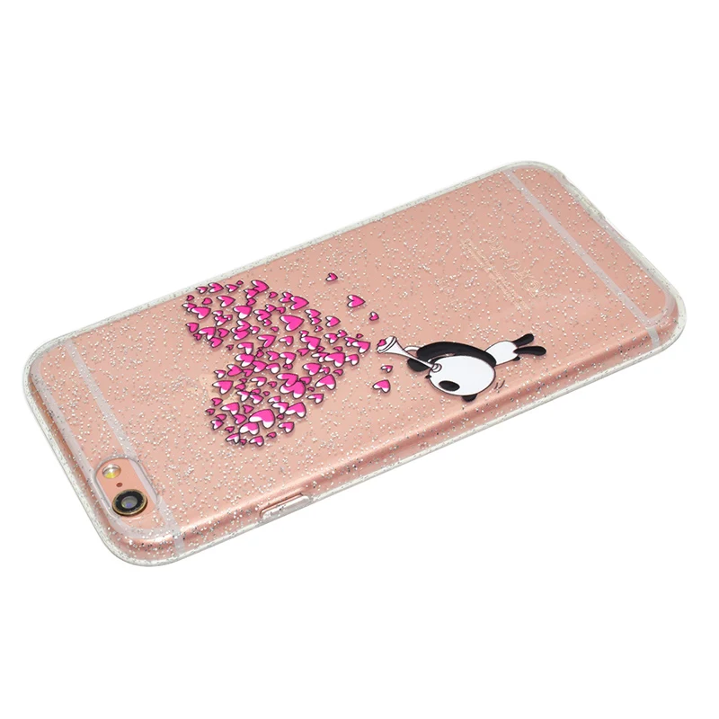 cute cartoon glitter silicone case iphone 5 6 s 7 plus (24)