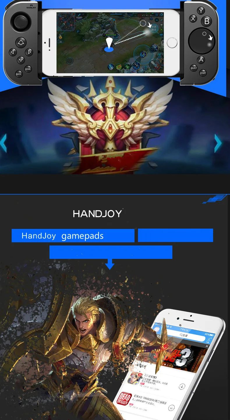 Handjoy Tmax Джойстик Геймпад с сенсорной кнопкой для мобильных игр android ios поддерживаемая клавиатура