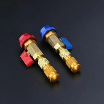 

2pcs R134A Valve Core Air Conditioner Quick Remover Car Installer Repair Tool Kit Blue/Red Remover For Car Accessories