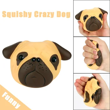

Fun antistress ball Pug Dog Face Mini Squeeze Squishy Toys Slow Rising Squeeze Animal Toy Gift kids adults toys For children