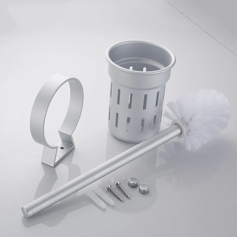 Аксессуары для ванной комнаты, Настенный алюминиевый держатель для туалетной щетки - Цвет: BS-094S