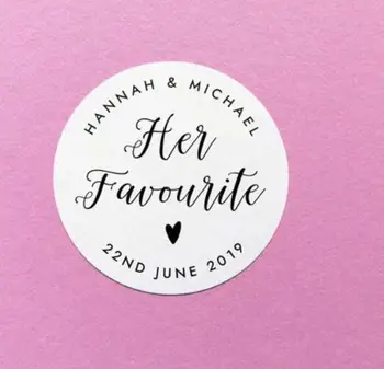 

personalized Her His Favourite Wedding gift Stickers Seals food favor labels birthday baby shower popcorn favors gift stickers