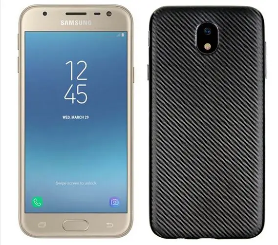 1 шт./лот бесплатная доставка чехол из углеродного волокна ТПУ для Samsung J3 2017 J330/J5 Pro