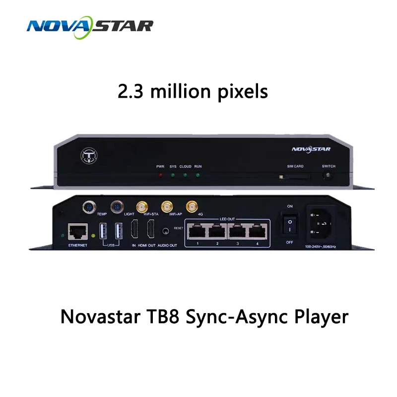 Novastar TB8 sync async 2 3 миллионов пикселей медиаплеер с большим экраном контроллер