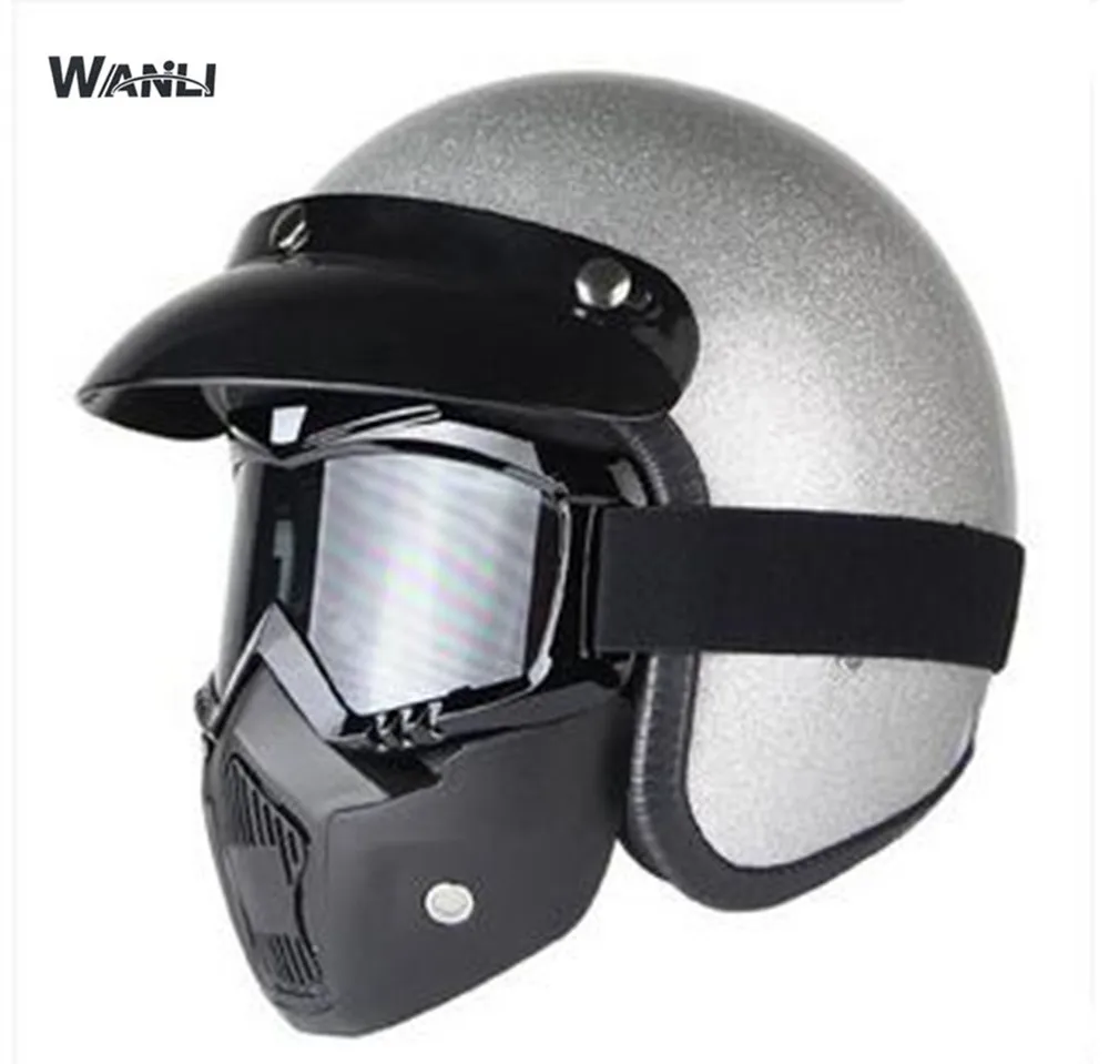 silve shine Motorcycle Helmets ATV Dirt Bike Cool Open ...