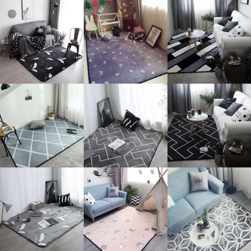 

Lovely Animal Carpets Child bedroom Game Area Carpet baby bathroom Non-slip door mat for living room Decor tapete Kids Crawl Rug