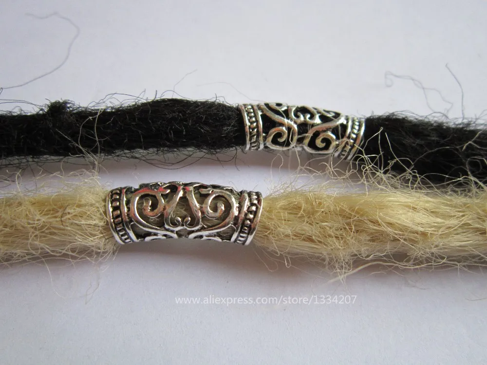 20 шт./лот серебряная металлическая коса для волос dread dreadlock бусины кольца манжеты