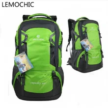 LEMOCHIC 60L походная сумка для альпинизма для мужчин и женщин, Большой Вместительный водонепроницаемый рюкзак, спортивная сумка для осмотра, кемпинга, похода