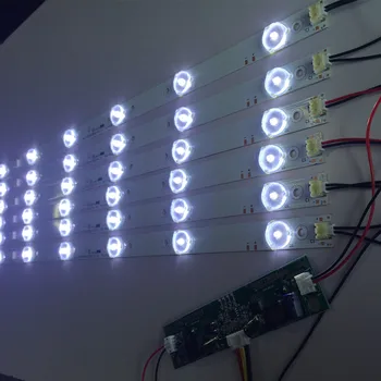 

2pcs x 42"inch Aluminum Plate LED Strips w/ Optical Lens Fliter TV Panel Backlight Lamps Length 435mm 5pcs LED Free Shipping