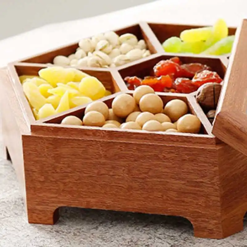 LUDA деревянная коробка конфет коробка сухофрукты закуски Настольный ящик из твердой древесины сахара Свадебная подарочная коробка