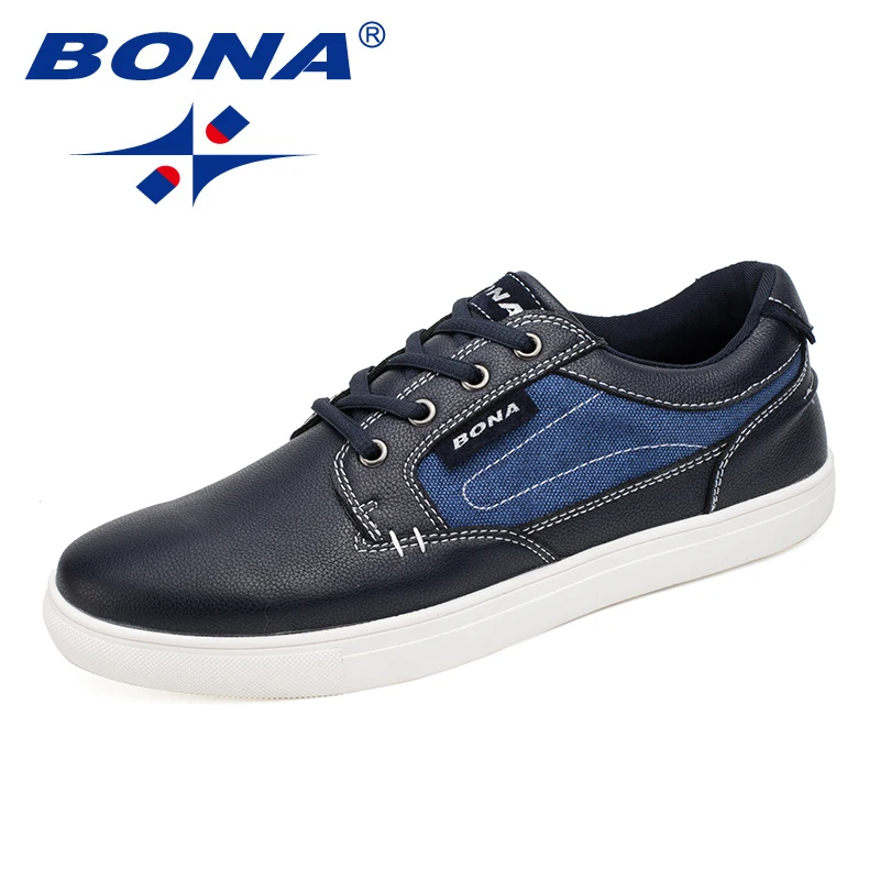

BONA New Fashion Style Men Casual shoes Lace Up Men Shoes Canvas Loafers Men Comfortable Free Shipping