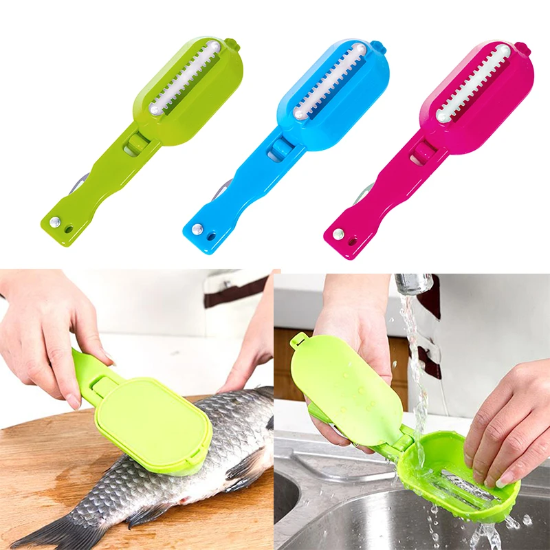 

1PCS Kitchen Tool Practical Fast Cleaning Fish Skin Scales Peeler Shaver Fish-scale Plane Fish Scales Flake scraper Dropshipping