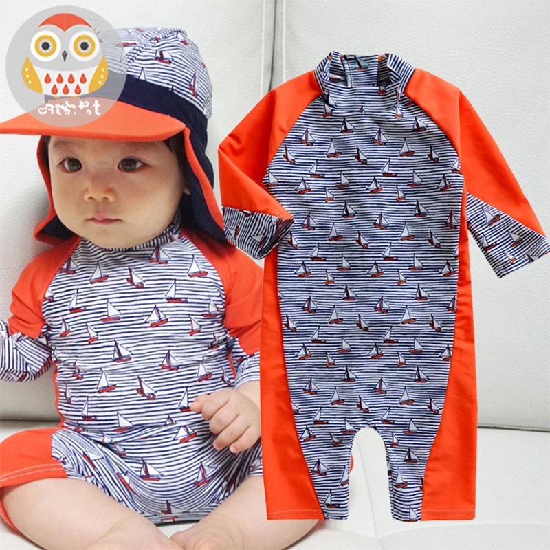 

24m baby one-piece swimsuit baby summer swimwear with fish pattern