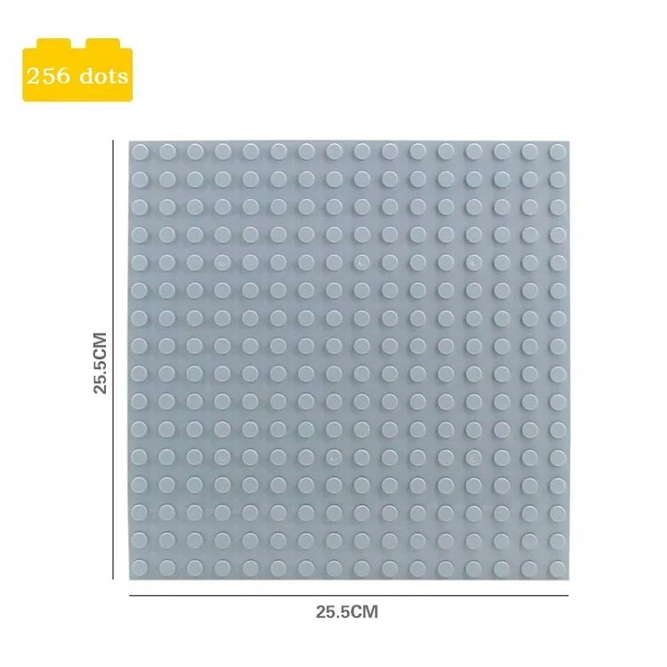Блоки большого размера, базовая пластина 16*16 точек, 25,5*25,5 см, кирпичная твердая пластина, игрушки, совместимые игрушки для детей, для детей, сделай сам, большие