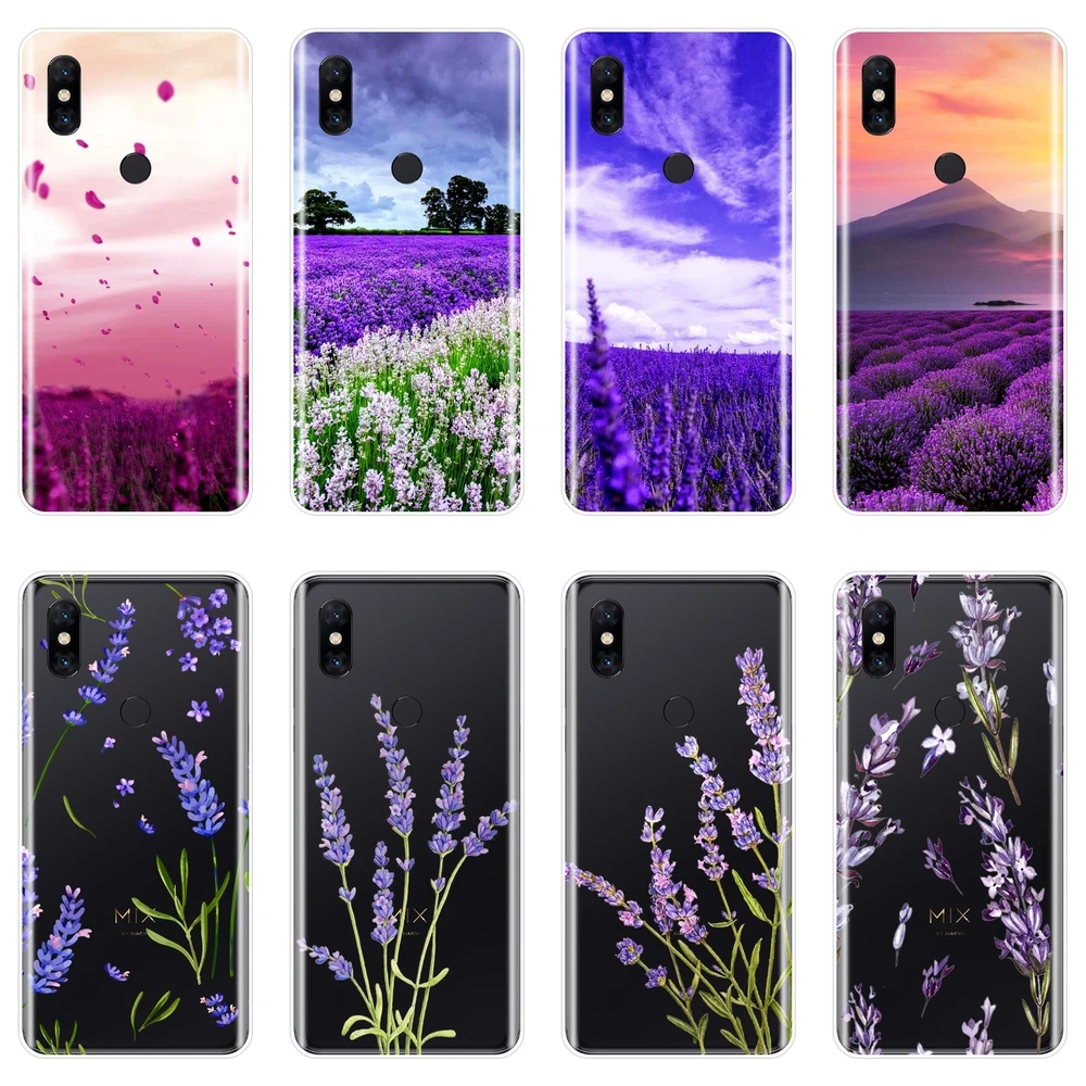 Чехол для Xiaomi Mi Max 1 2 3 мягкая силиконовая задняя крышка с фиолетовыми цветами