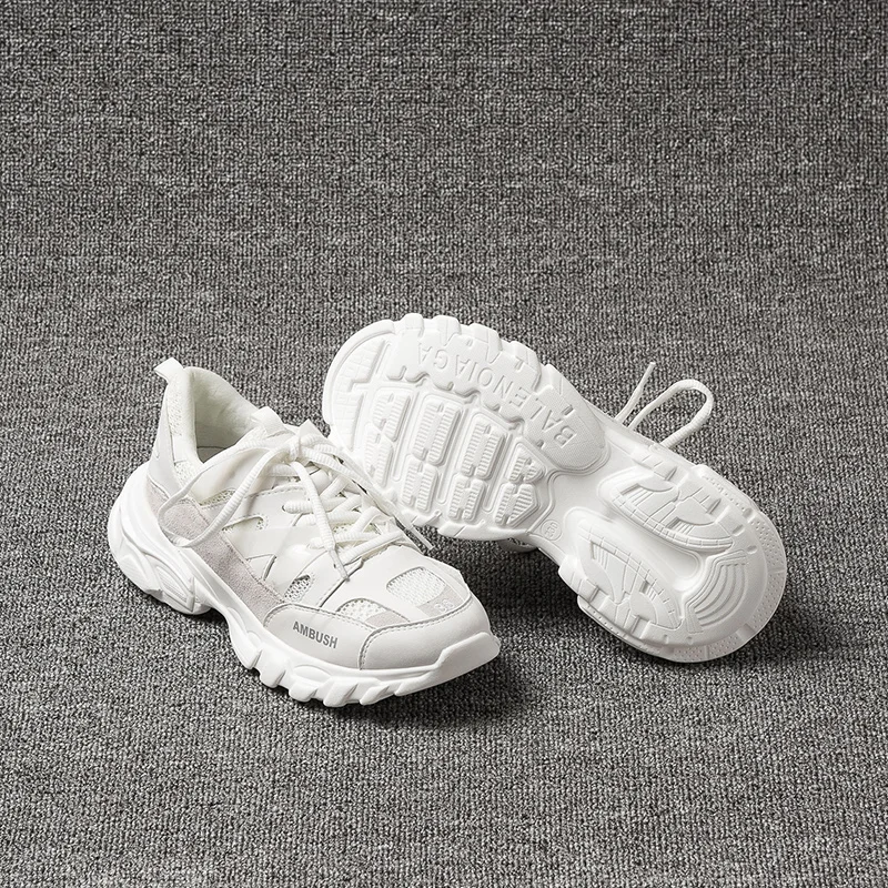 

MELODIE New Genuine Leather Sneakers Women Platform Sneakers Joker Women Shoes Clunky Sneaker White Sneakers MCJ381 #