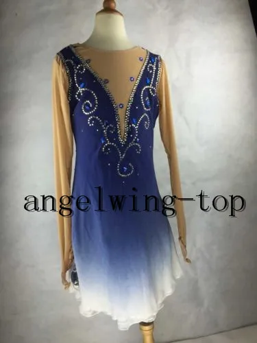 

Pure Figure Skating Clothing Custom Women Competition Skating Clothes Silk Figure Skating Clothes Hot Sale Free Shipping