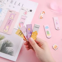 Милая мультяшная магнитная закладка-магнит Студенческая этикетка мини-папка для книг