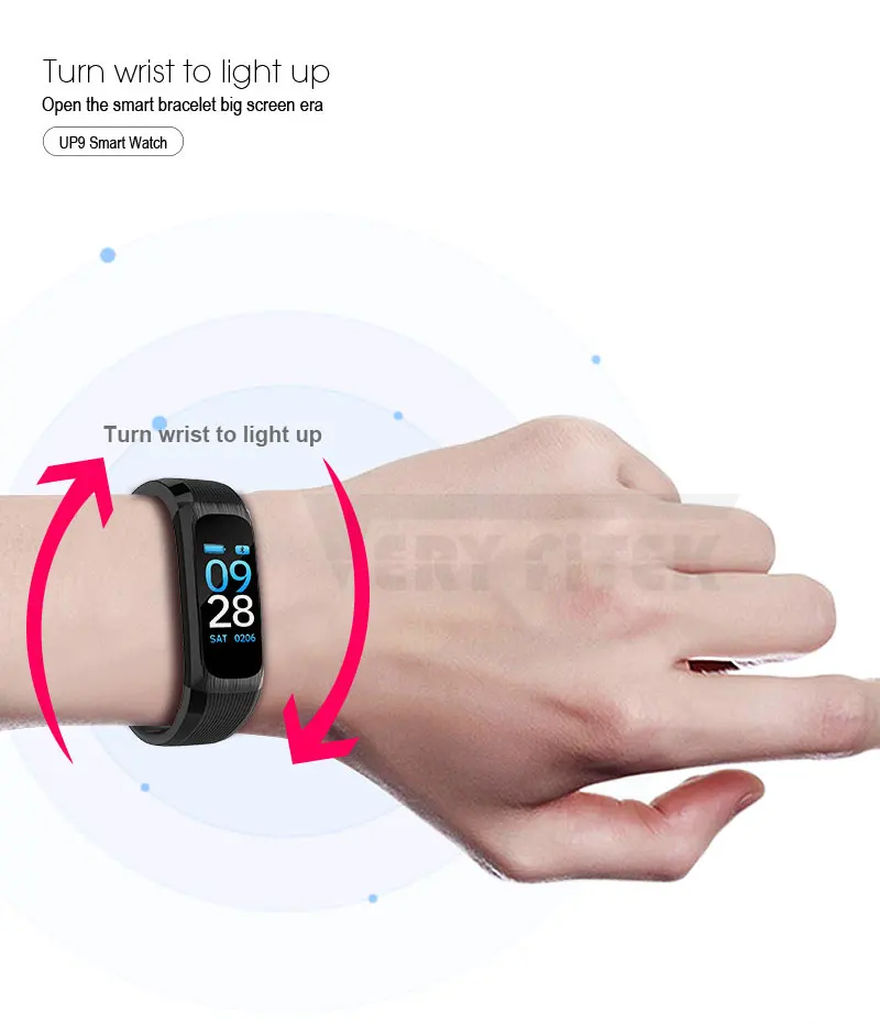 UP9 pro Smart Band Music Control Fitness Tracker Blood Pressure Heart Rate Monitor Wristband Smart Bracelet For Android IOS (7)