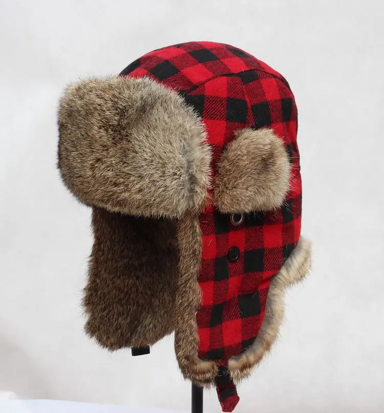 plaid winter hat