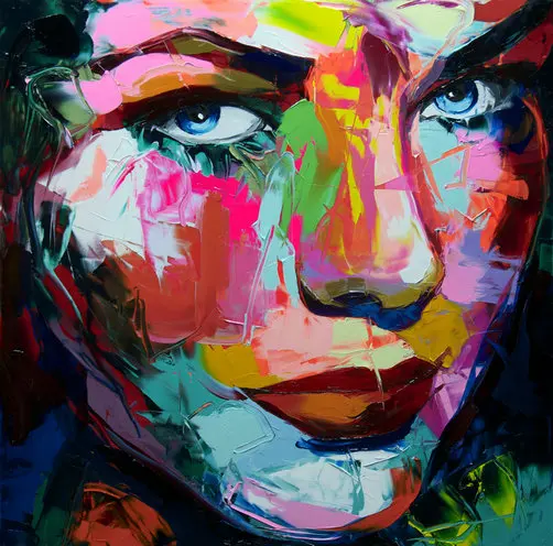 abstract woman face painting