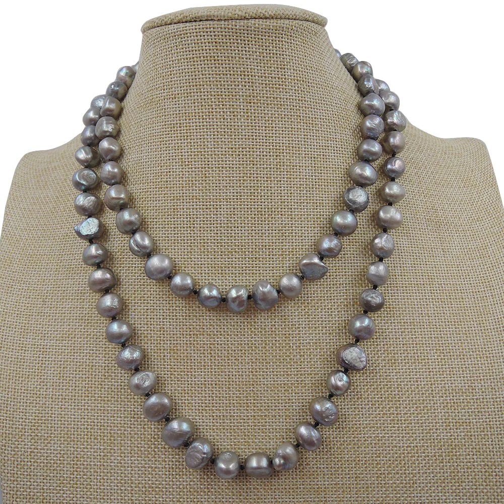 Good Quality Baroque Pearl Necklace,100 Nature Freshwater Pearl