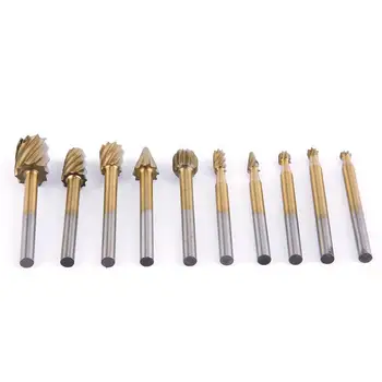 

10 Pcs 3mm Routing Router Bits Grinding Burr Rotary Tool For Wood Carving New
