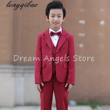 (Jackets+Vest+Pants+Shirt+Bow tie)Boy Suits Flower girl Slim Fit Tuxedo Brand Fashion Bridegroon Dress Wedding red Suits Blazer цена (Jackets+Vest+Pants+Shirt+Bow tie)Boy Suits Flower girl Slim Fit Tuxedo Brand Fashion Bridegroon Dress Wedding red Suits Blazer цены онлайн