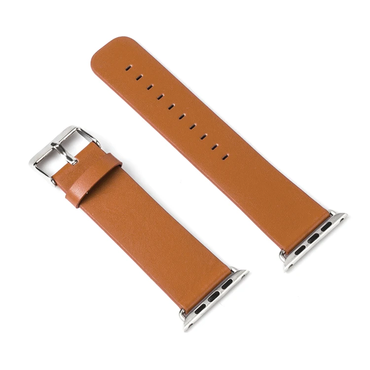 Ремешок из натуральной кожи для apple watch band pulseira apple watch 5 4 3 band 44 мм/40 мм correa iwatch band 42 мм/38 мм браслет ремень - Цвет ремешка: orange