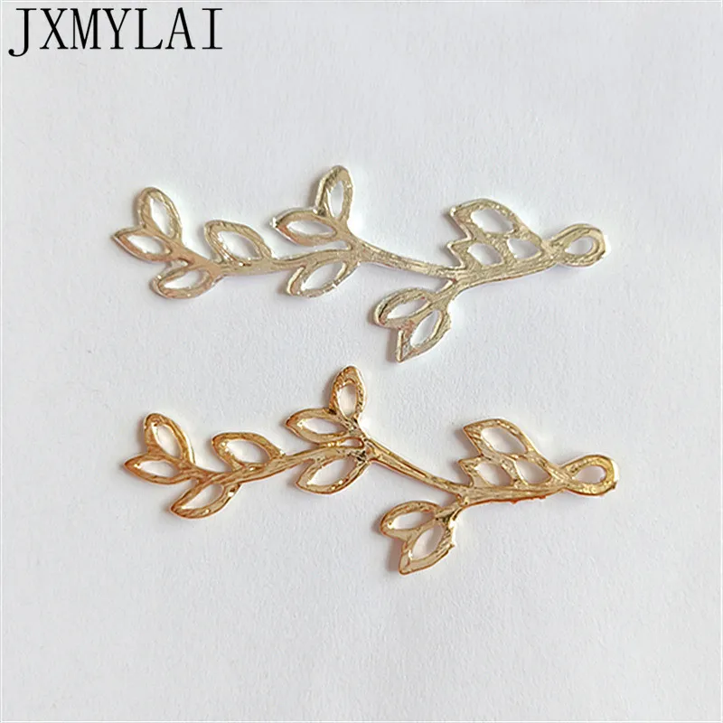

10 PCS 20*46mm Fashion Metal Alloy Leaf Branch Pendant Connectors Charm DIY Findings For Jewelry Making