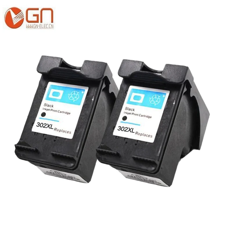 GN 2bk 302XL refilled ink cartridge replacement for HP 302 XL For HP