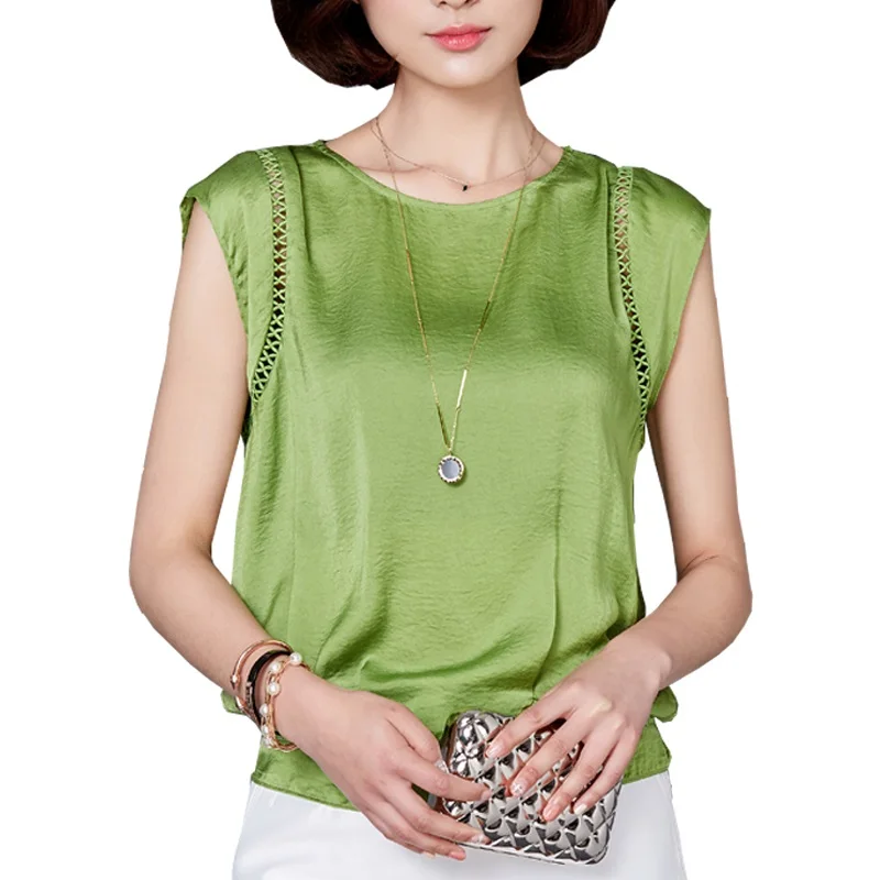 Plus Size Office Women Shirts Blouses White Green ...