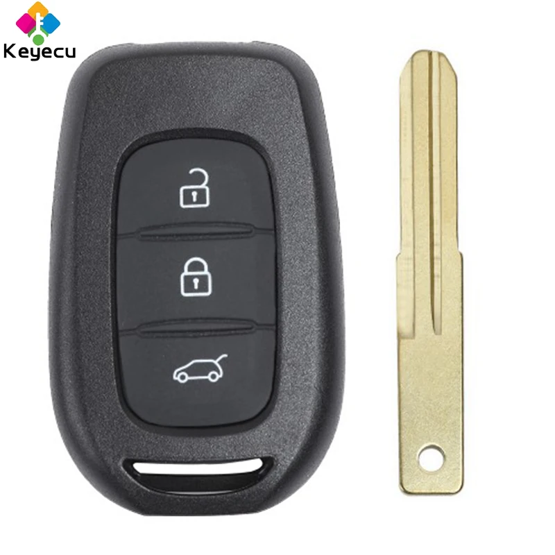 KEYECU Сменный Чехол для дистанционного ключа 2/3 кнопки и лезвие Fob Renault Duster Trafic Clio 4
