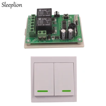 

Sleeplion DC 24V 10A Relay 2CH wireless Wall Panel Remote Control Switch Transmitter+ Receiver