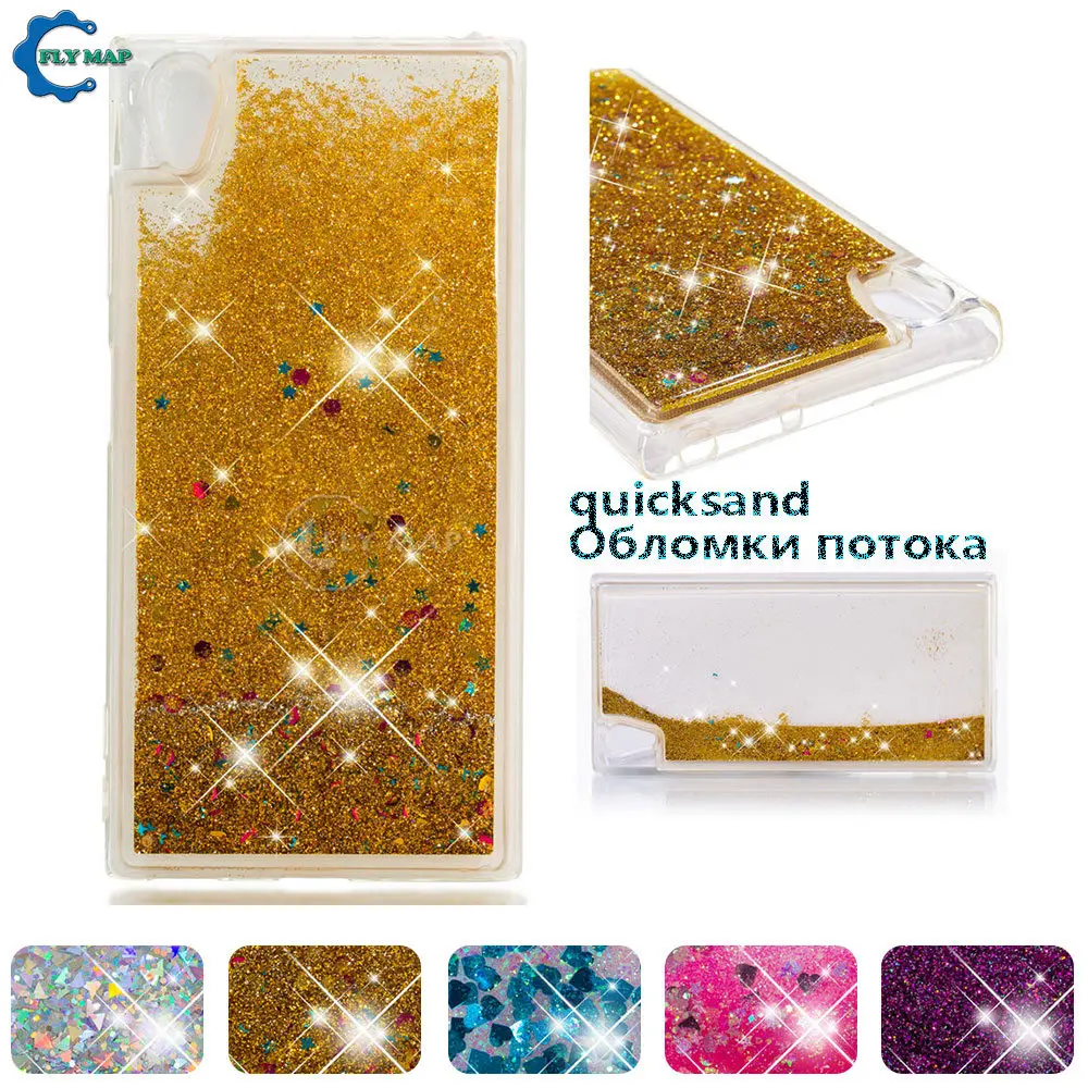 

Liquid Case For Sony Xperia XA1 Ultra G3212 G3221 Dynamic Quicksand Glitter Stars Soft Cover Shell Coque For XA 1 Ultra XA1Ultra