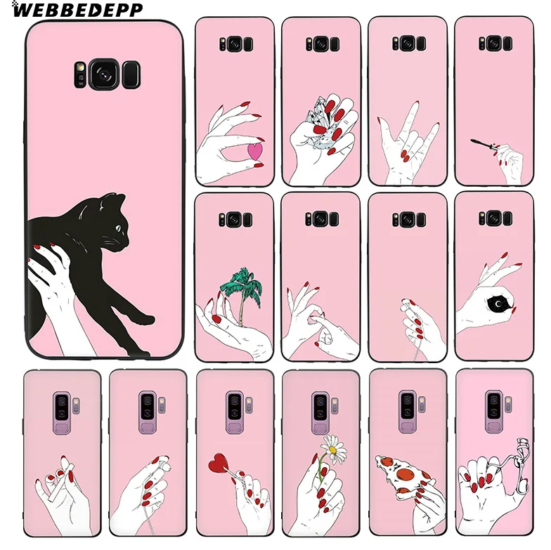 WEBBEDEPP Kawaii Best Friends Heart Soft TPU Silicone Case for Samsung Galaxy S10 S10e S9 S8 Plus S7 S6 Edge &amp J6 |