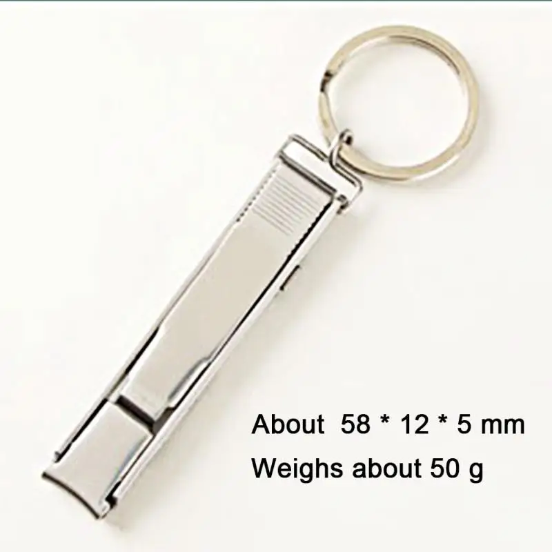 

1PCS Nail Clippers Ultra Slim Small Foldable Stainless Steel Nail Clippers Key Chain EDC Pocket Tool @