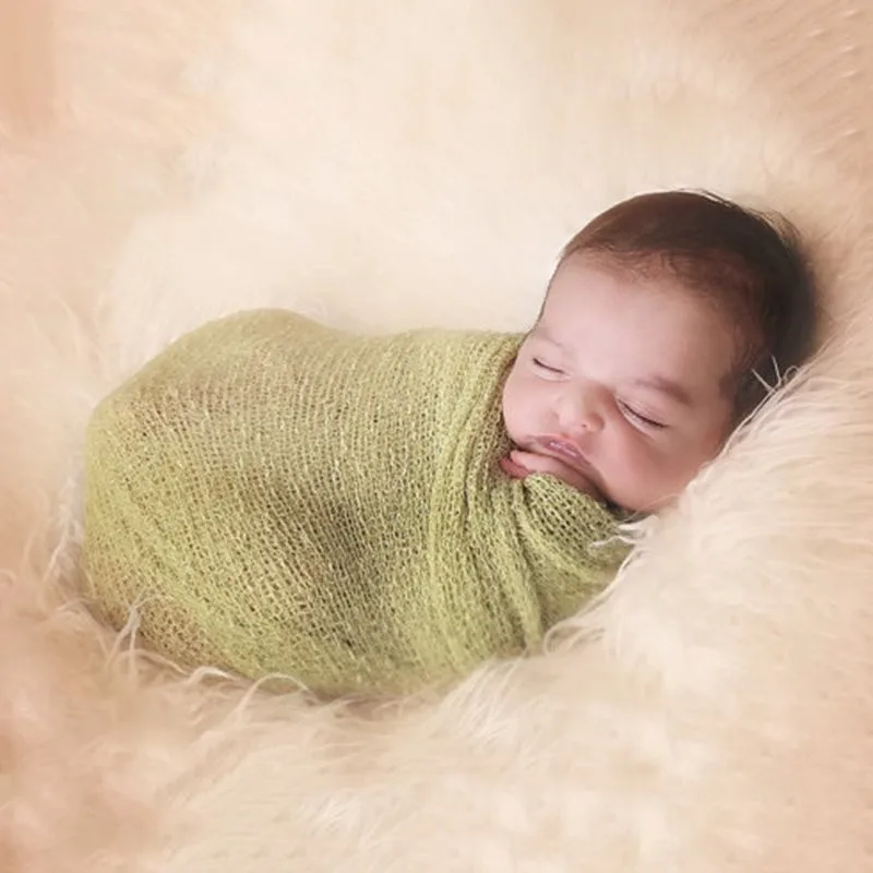 Высокое качество новорожденных шаль стрейч вязать Теплый обёрточная Фотография реквизит ребенок мальчики девочки прочный мягкий хлопок эластичные одеяла