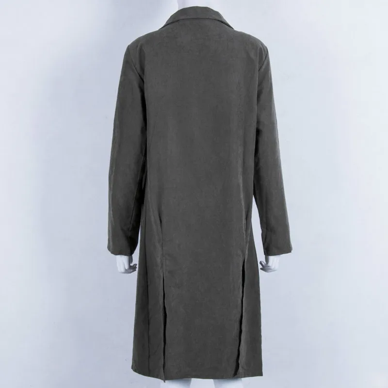 hirigin New spring autumn fashion Casual women's Turn-down Collar Trench Coat long Outerwear loose clothes Open Stich for lady Coats